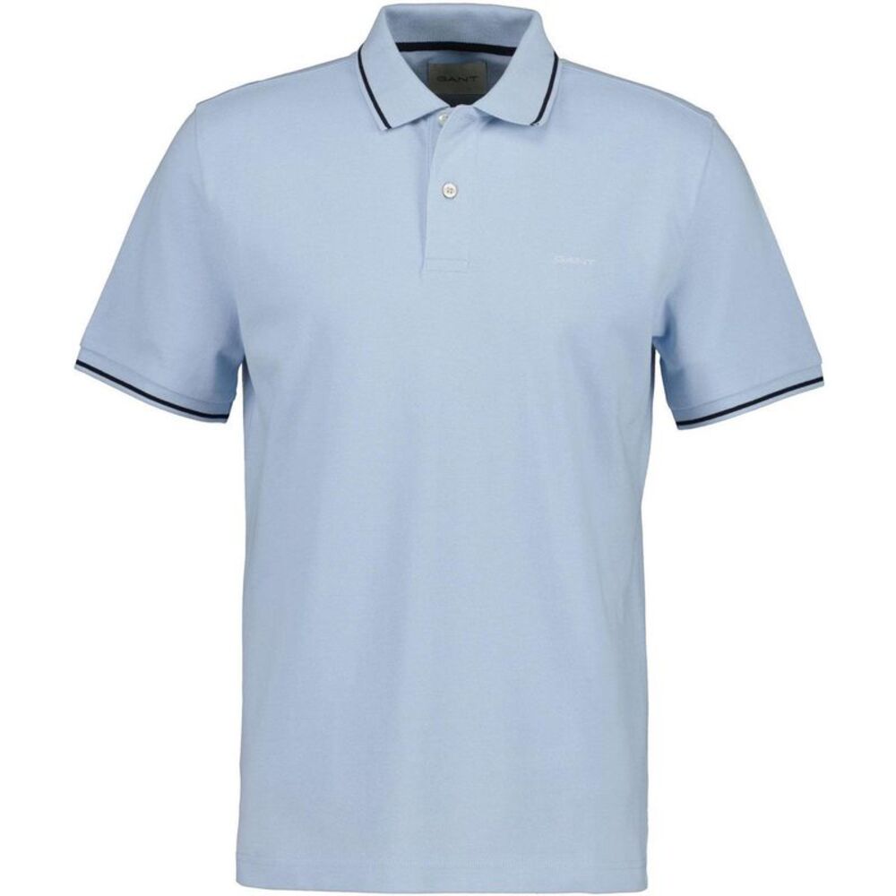 Gant Mens Regular Short-Sleeved Polo Shirt / Fresh Blue